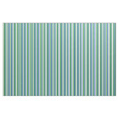 Royal Blue, Green & Light Cyan Lines Stof (Fat Quarter)