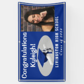 Royal Blue, Grey Accent Vinyl Afstuderen Foto Spandoek (Verticaal)