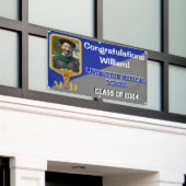 Royal Blue & Grey Medical School Afstuderen Spandoek (Buitenkant Gebouw)