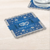 Royal Blue, Grijs Proost op Liefde! Kartonnen Onderzetters (Gebogen)