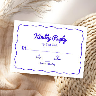 Royal Blue Hand Geletterd Vriendelijk Antwoord Tro