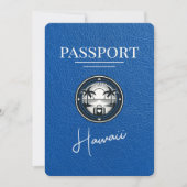 Royal Blue Hawaii Passport Bewaar de datum Save The Date (Voorkant)