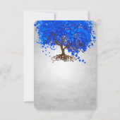 Royal Blue Heart Leaf Tree Kaart (Achterkant)