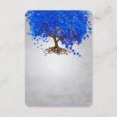 Royal Blue Heart Leaf Tree Weddenschap Enclosure C Informatiekaartje (Achterkant)