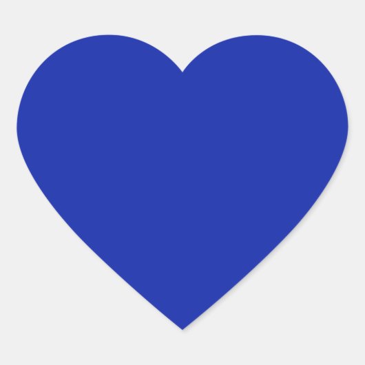 Royal Blue Heart Sticker (Voorkant)