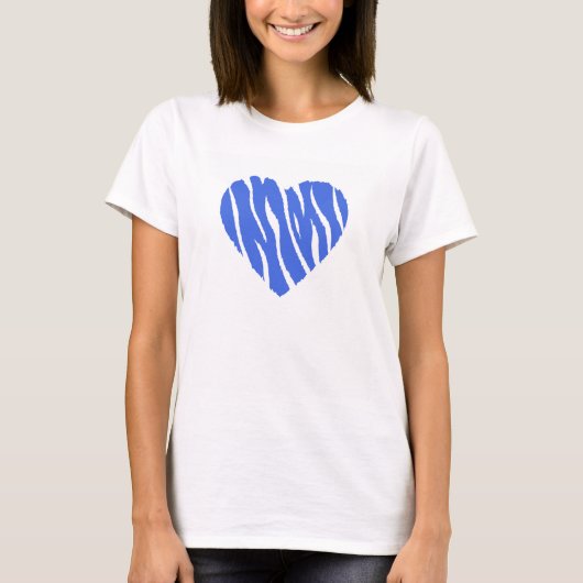 Royal Blue Heart T-shirt (Voorkant)