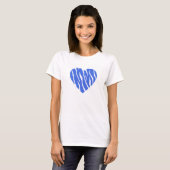 Royal Blue Heart T-shirt (Voorkant volledig)
