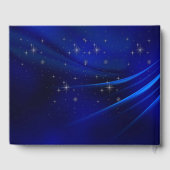 Royal Blue Hearts & Stars Wedding Gastenboek (Achterkant)