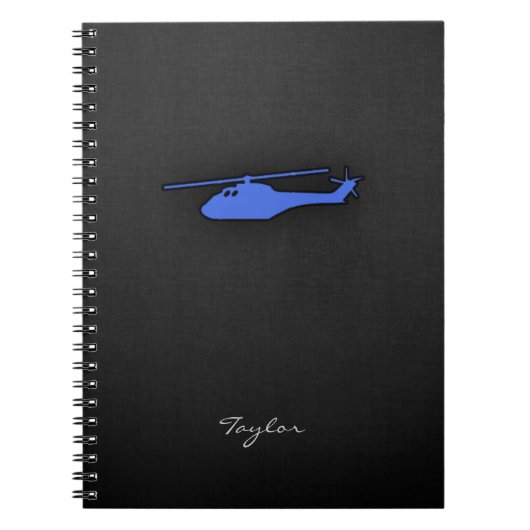 Royal Blue Helikopter Notitieboek (Voorkant)