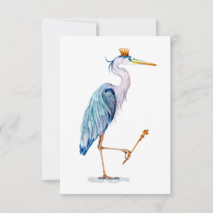 Royal Blue Heron Bedankkaart