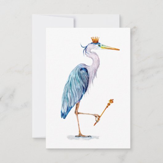Royal Blue Heron Bedankkaart (Voorkant)