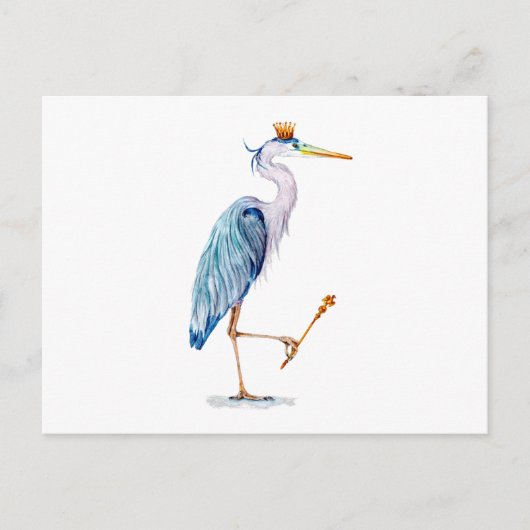 Royal Blue Heron Briefkaart (Voorkant)