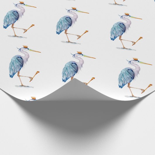 Royal Blue Heron Cadeaupapier (Hoek)