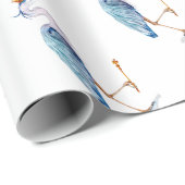 Royal Blue Heron Cadeaupapier (Rol Hoek)