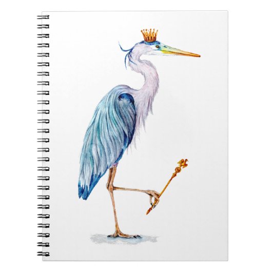 Royal Blue Heron Notitieboek (Voorkant)
