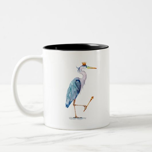 Royal Blue Heron Tweekleurige Koffiemok (Links)