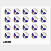 Royal Blue High Heel Shoe Stickers (Vel)