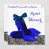 Royal Blue High Heel Vrijgezellenfeest Kaart (Voorkant / Achterkant)