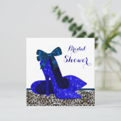 Royal Blue High Heel Vrijgezellenfeest Kaart (Staand voorkant)