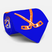 Royal Blue Hockey Stropdas (Opgerold)