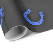 Royal Blue Hoefijzer Cadeaupapier (Rol Hoek)