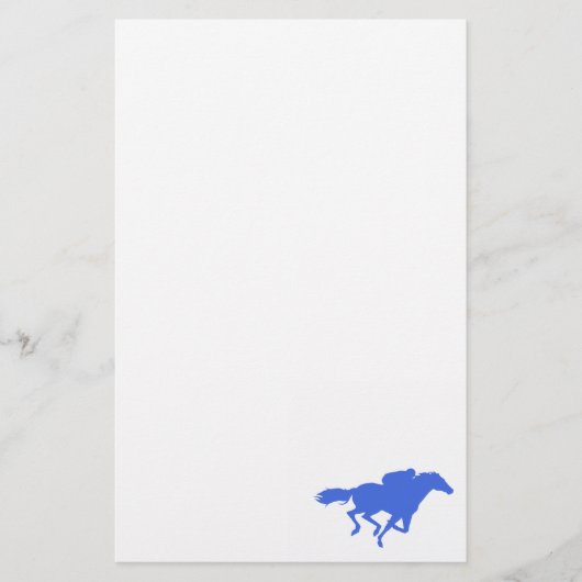 Royal Blue Horse Racing Briefpapier (Voorkant)