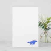 Royal Blue Horse Racing Briefpapier (Staand voorkant)
