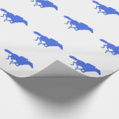 Royal Blue Horse Racing Cadeaupapier (Hoek)