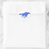 Royal Blue Horse Racing Ronde Sticker (Tas)