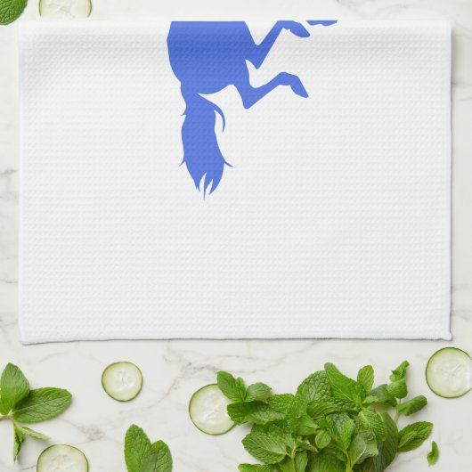 Royal Blue Horse Racing Theedoek (Gevouwen)