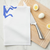 Royal Blue Horse Racing Theedoek (Quarter Fold)