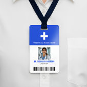 Royal Blue Hospital Employee Bar Code ID Badge