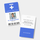 Royal Blue Hospital Employee Bar Code ID Badge (Front & Back)