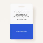 Royal Blue Hospital Employee Bar Code ID Badge (Achterkant)
