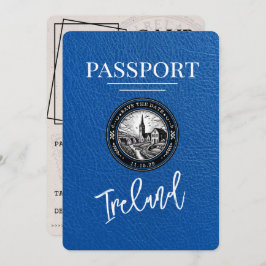 Royal Blue Ireland Passport Bewaar de datum Save The Date