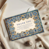 Royal Blue Islamic Wedding Bedankkaart