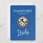 Royal Blue Italië Paspoort Save The Date (Voorkant)