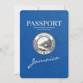 Royal Blue Jamaica Passport Bewaar de datum Save The Date (Voorkant)