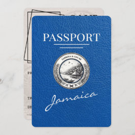 Royal Blue Jamaica Passport Bewaar de datum Save The Date