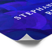 Royal Blue juicht tot 55 jaar Verjaardag Pensioen Poster (Hoek)