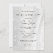 Royal Blue Jurk Sneeuwvlokken Winter Zoet 16 Kaart (Achterkant)