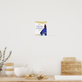 Royal Blue Jurken Bloemen Quinceañera Dank u Poster (Keuken)