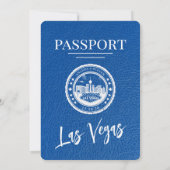 Royal Blue Las Vegas Passport Wedding Kaart (Achterkant)