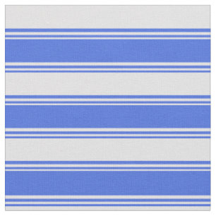 Royal Blue & Lavender Colored Stripes Pattern Stof