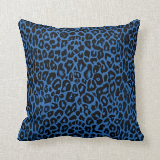 Royal Blue Leopard Print Kussen