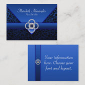 Royal Blue Leopard Visitekaartjes (Voorkant / Achterkant)