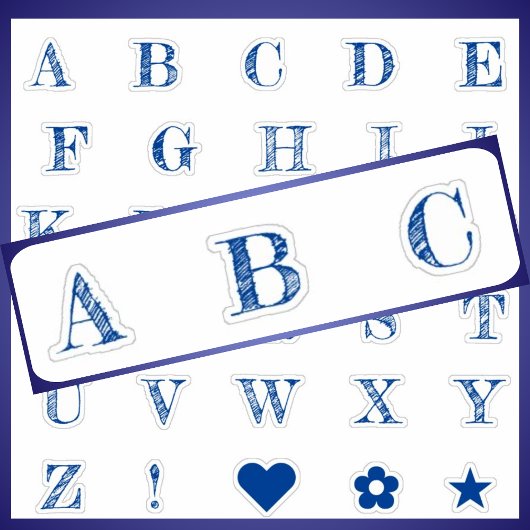 Royal Blue Letters | Monogram Alfabet Stickers