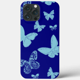 royal blue Light Blue Monarch Butterflies Case-Mate iPhone Case