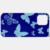 royal blue Light Blue Monarch Butterflies Case-Mate iPhone Case (Achterkant (horizontaal))