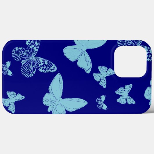 royal blue Light Blue Monarch Butterflies Case-Mate iPhone Case (Achterkant (horizontaal))